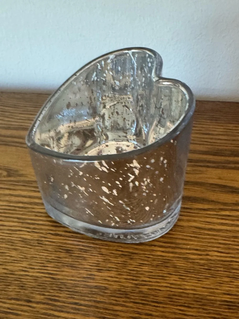 PartyLite "Warm Hearts" Retired Silver Mercury Glass Heart Tealight Holder - EUC - Picture 4 of 8